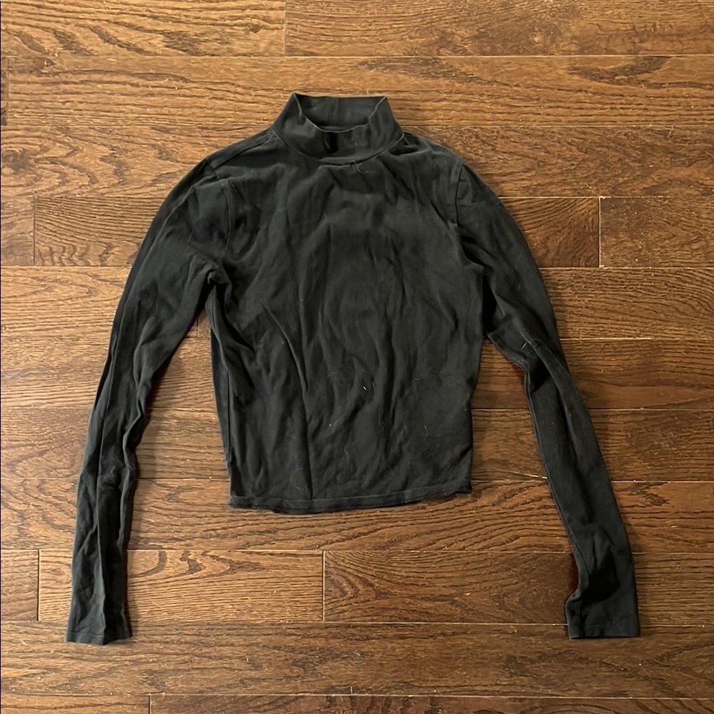 Hollister Charcoal Mockneck Top